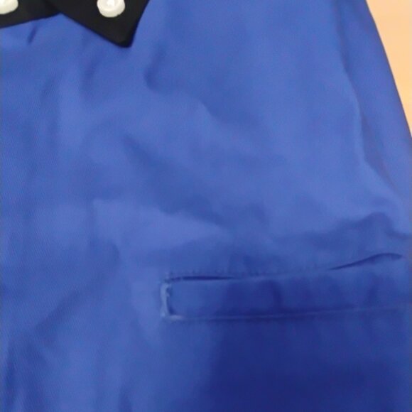 Speed Zone Race Gear Button Up Shirt Blue Black Collar Checkered Trim Racing 3XL - Picture 2 of 3